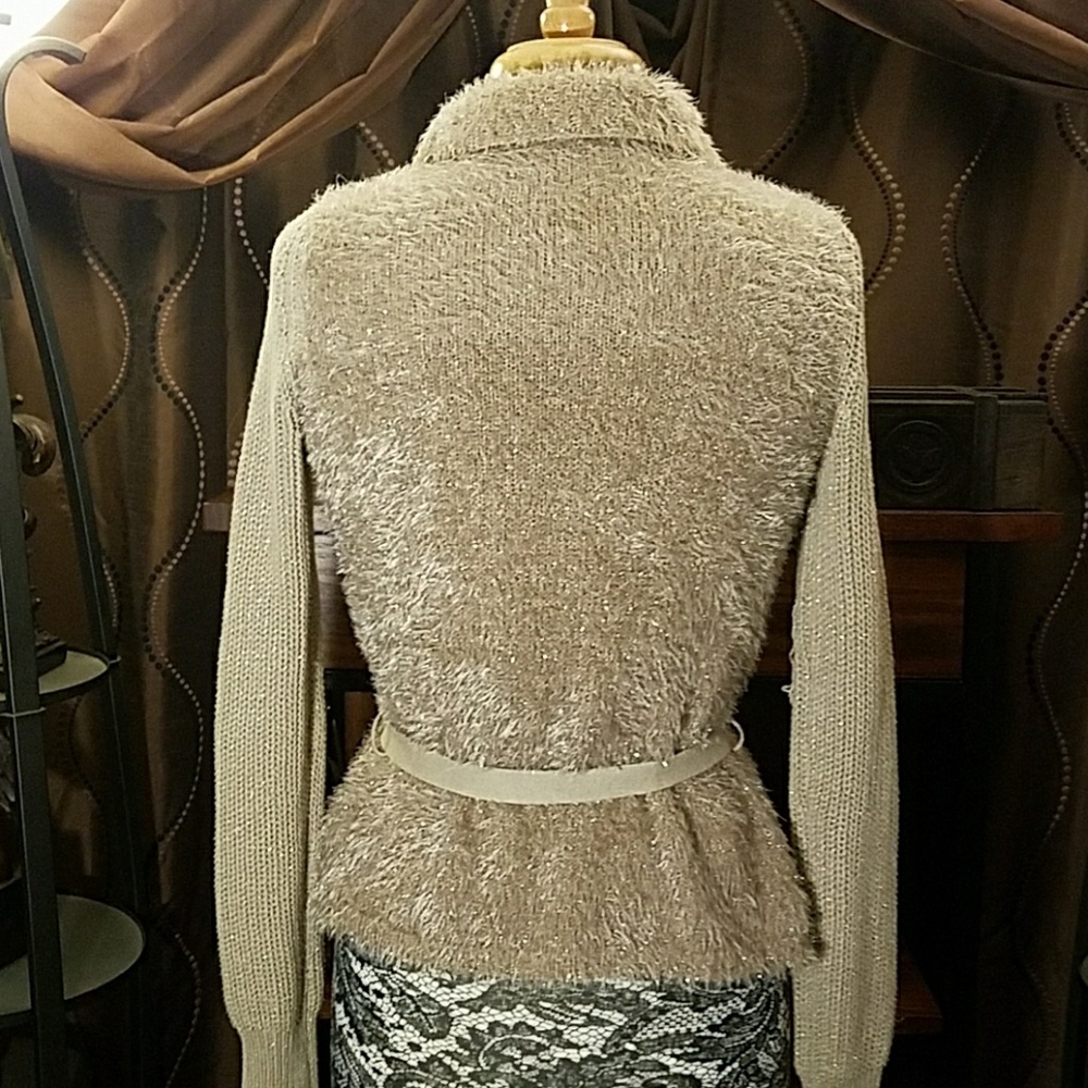 NWOT Vera Wang cozy glitter cardigan, size XS - Picture 5 of 6